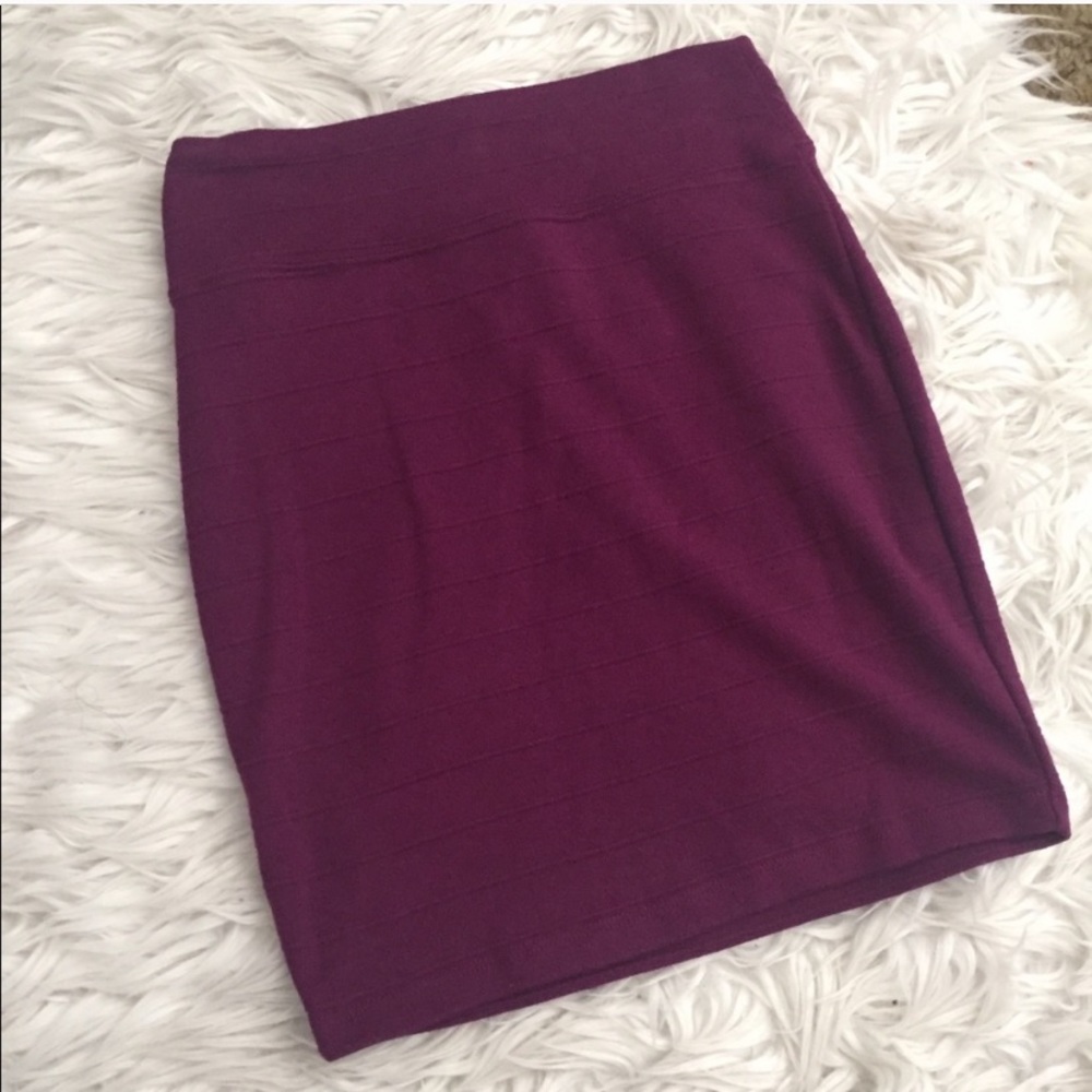 Purple bandage mini skirt